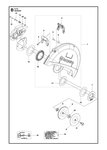 Husqvarna 581351903 onderdelentekening - positie 1