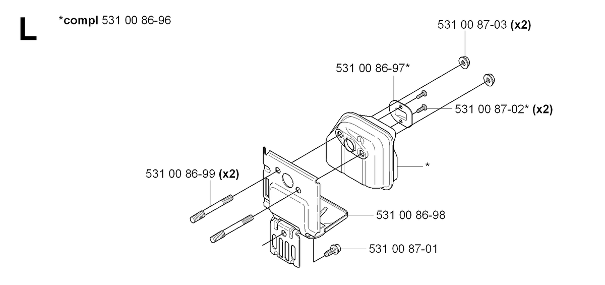 Husqvarna 531008698 onderdelentekening - positie 3