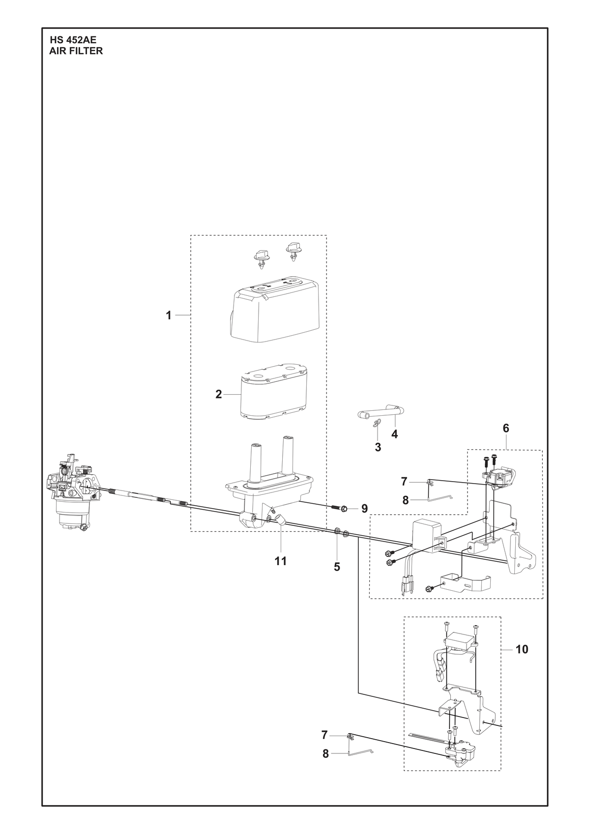 Husqvarna 599349061 onderdelentekening - positie 6