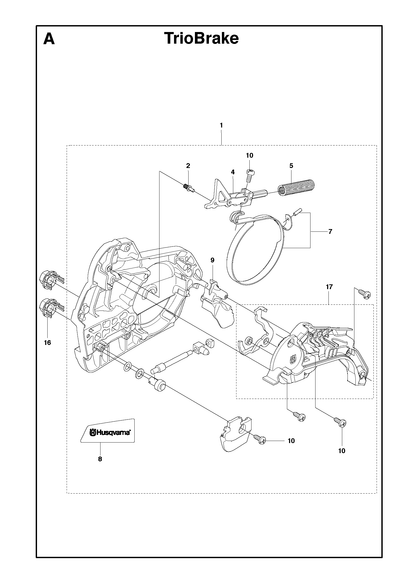 Husqvarna 576708602 onderdelentekening - positie 1