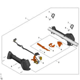STIHL FA017901322 Bedieningshandgreep positie 1 technische tekening