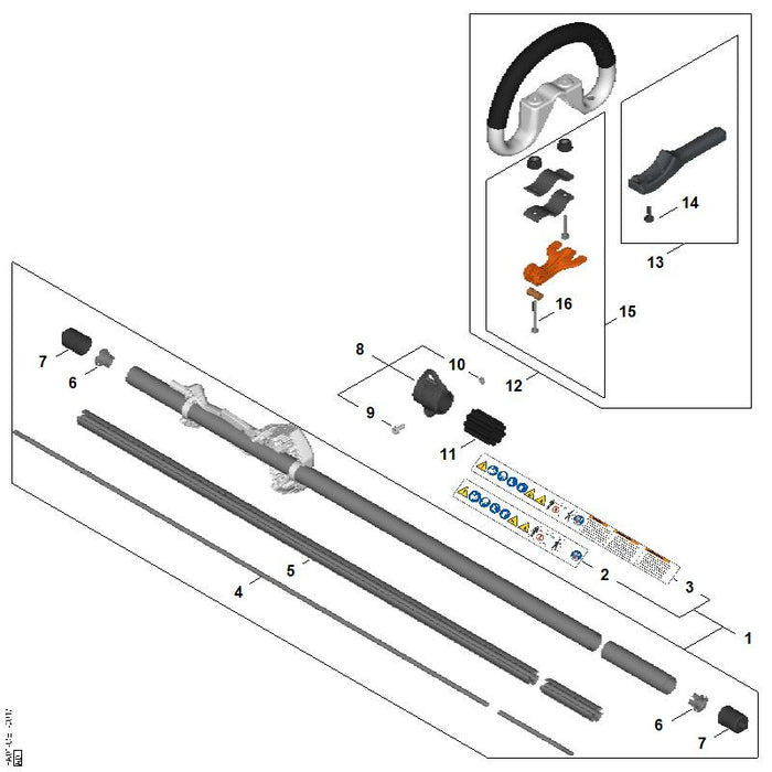 STIHL 0000-711-2503 Huls positie 11 technische tekening