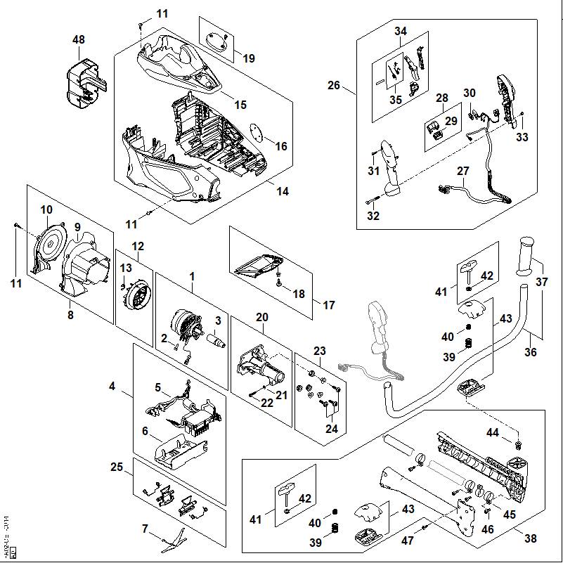 STIHL FA010071300 Set bevestigingsonderdelen positie 35 technische tekening
