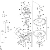 STIHL 4180-640-0500 Aandrijfhuis positie 1 technische tekening