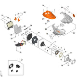 STIHL FA010074900 Set rubbers positie 17 technische tekening