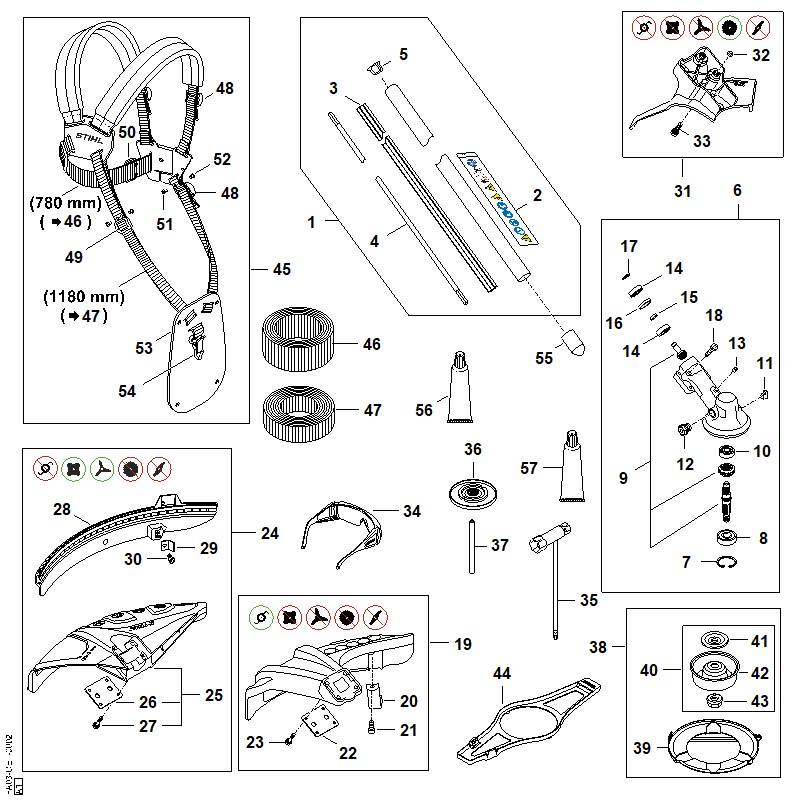 STIHL FA037107101 Steel 25,4 mm positie 1 technische tekening