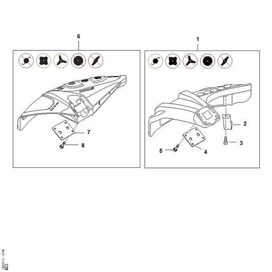 STIHL 4180-716-3100 Onderlegplaat positie 4 technische tekening