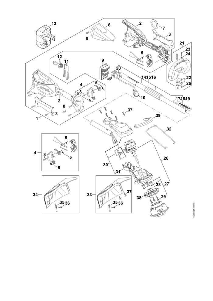 STIHL FA047107102 Steel 25,4 mm x 1349 mm positie 14 technische tekening