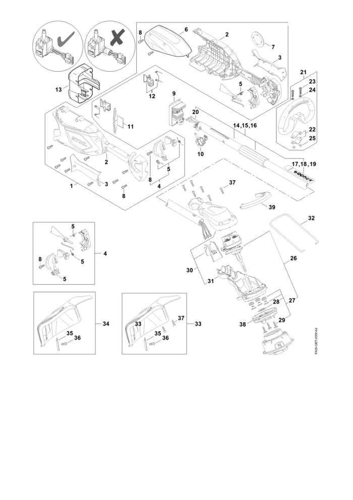 STIHL FA057107102 Steel 25,4 mm x 1349 mm positie 14 technische tekening