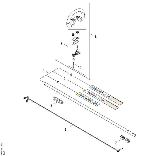 STIHL FA074403000 Kabelboom positie 5 technische tekening