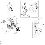 STIHL FA087901300 Bedieningshandgreep positie 8 technische tekening