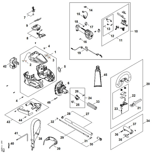 STIHL FA089671520 Typeplaatje KMA 80 R positie 5 technische tekening