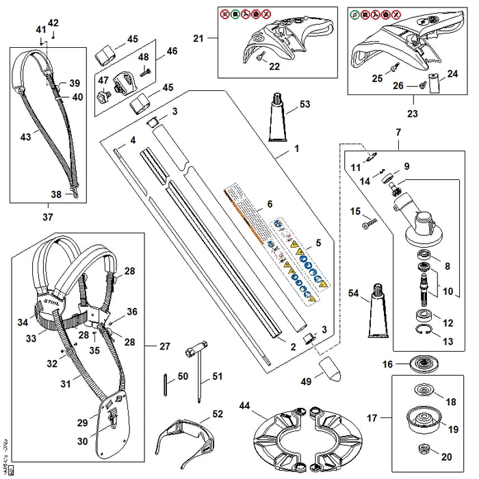 STIHL FA087107155 Steel positie 1 technische tekening