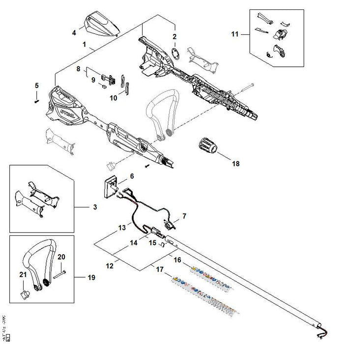 STIHL Guide OEM FA117167300 technical drawing position 15