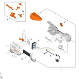 STIHL FA044309800 Blokkeerhendel positie 6 technische tekening
