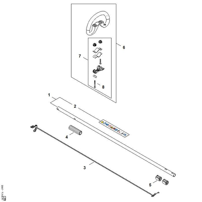 STIHL FA127107101 Steel 25,4 mm positie 1 technische tekening