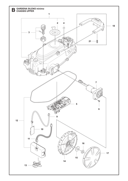 Husqvarna 598903301 onderdelentekening - positie 17