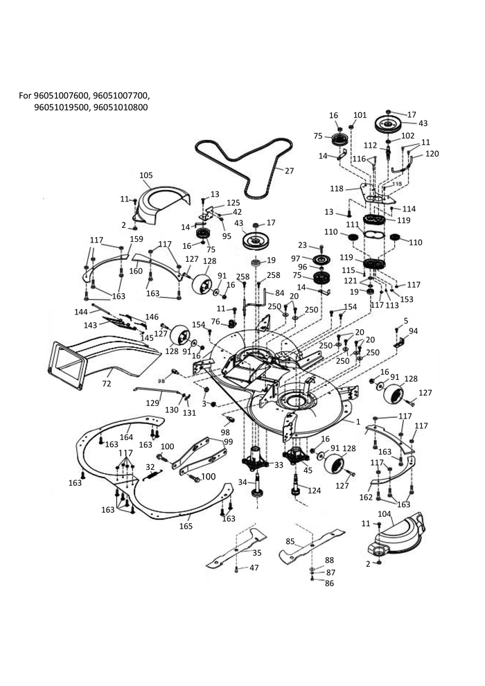 Husqvarna 819111212 onderdelentekening - positie 250