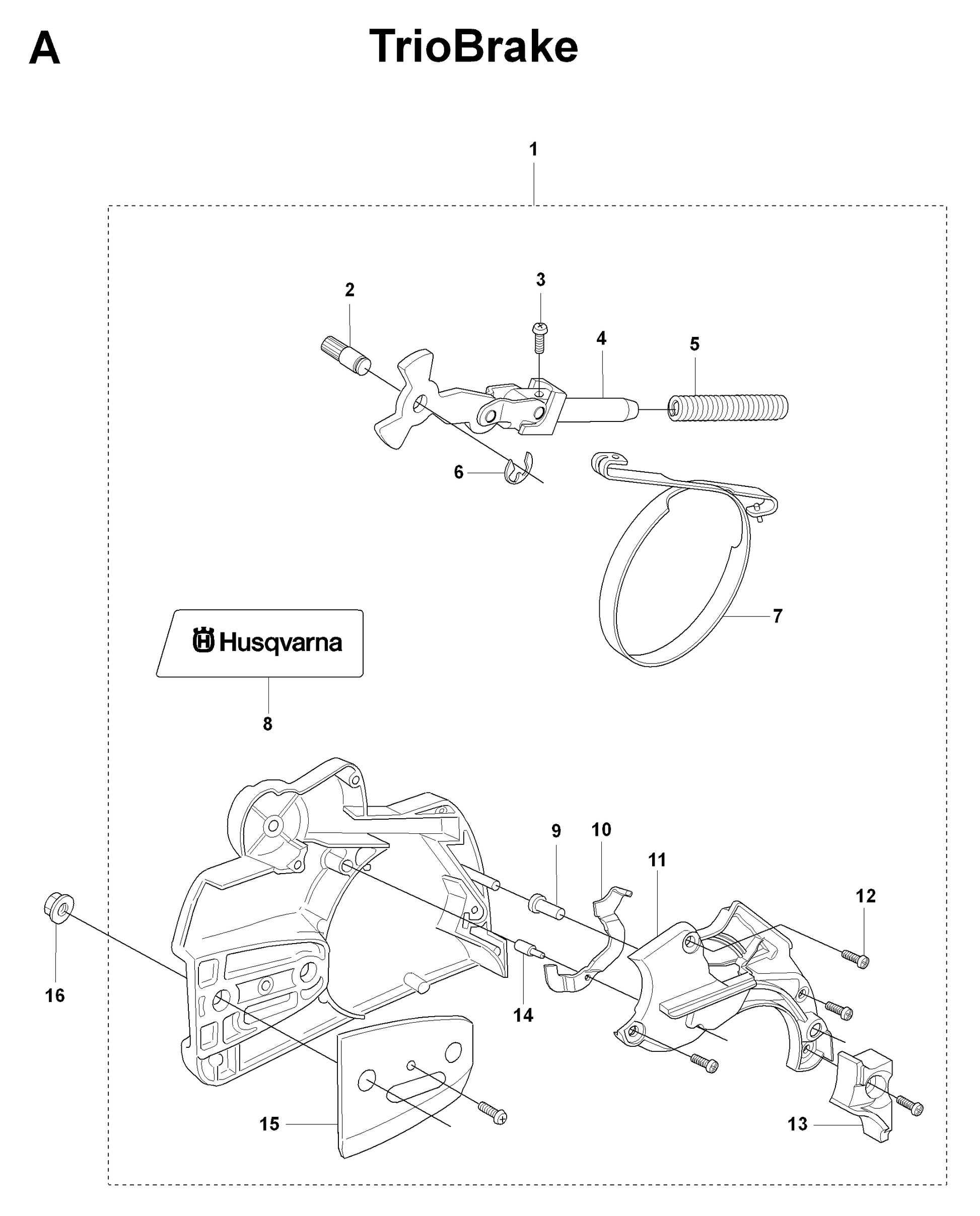 Husqvarna 503751802 onderdelentekening - positie 14