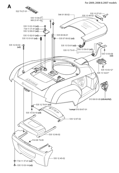 Husqvarna 510096701 onderdelentekening - positie 18