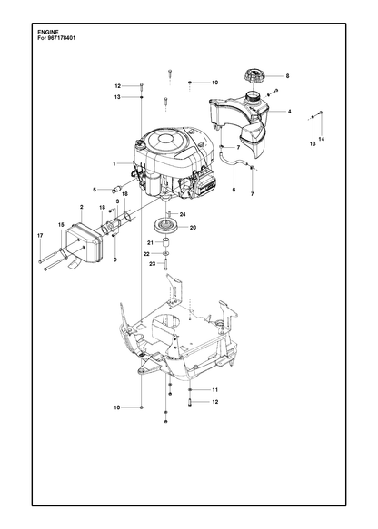 Husqvarna 506914501 onderdelentekening - positie 18