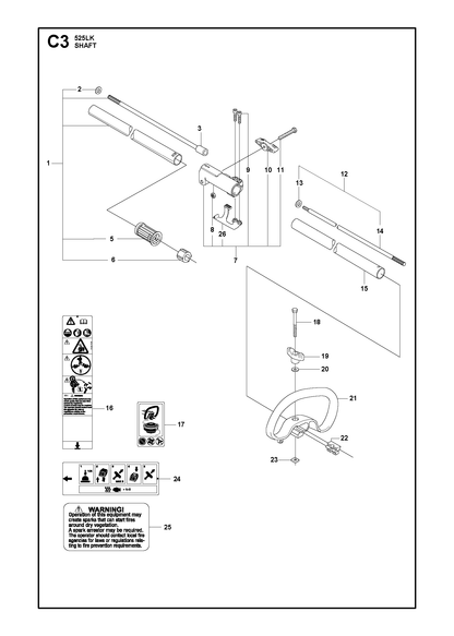 Husqvarna 510906101 onderdelentekening - positie 18