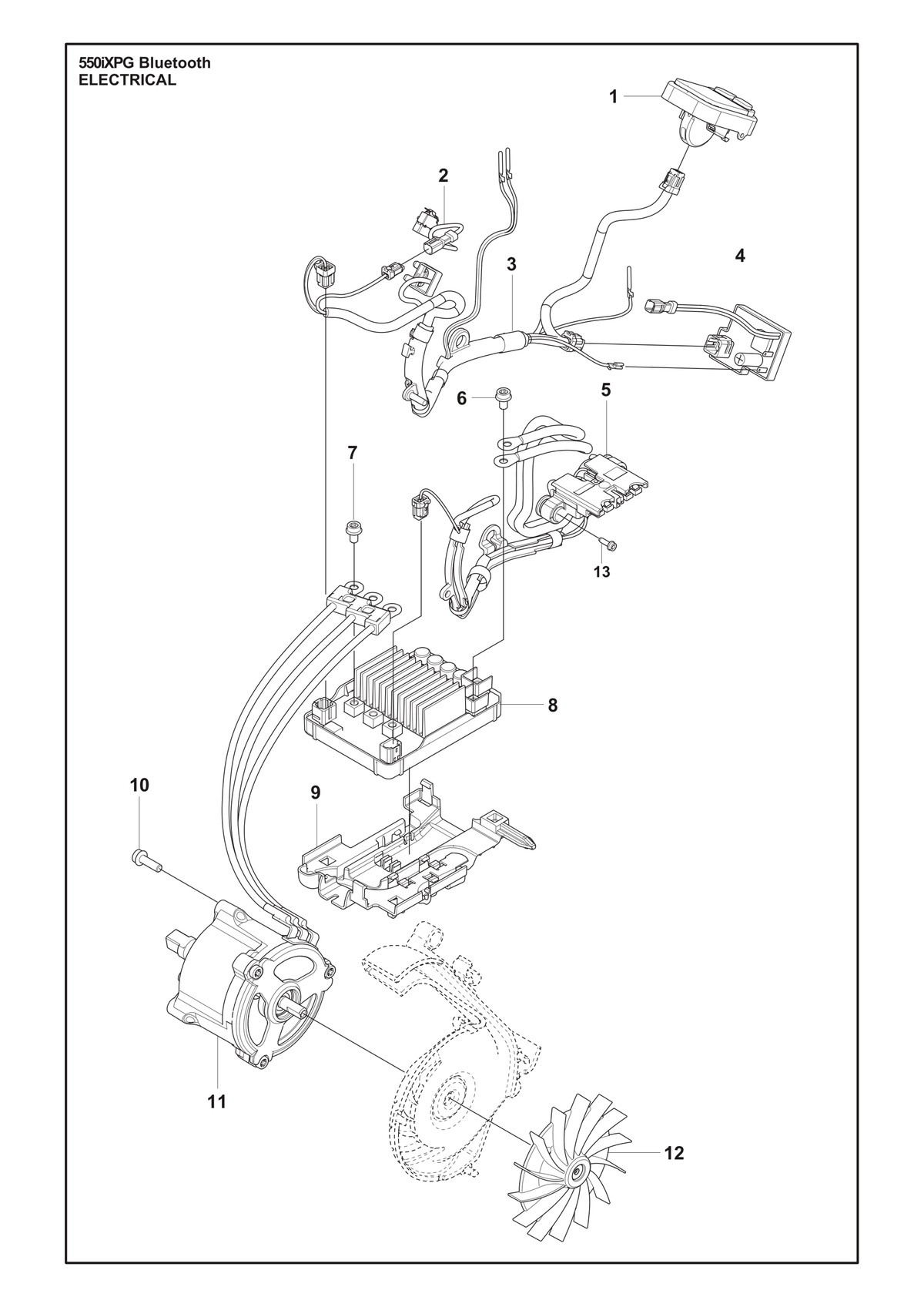 Husqvarna 546456701 onderdelentekening - positie 1