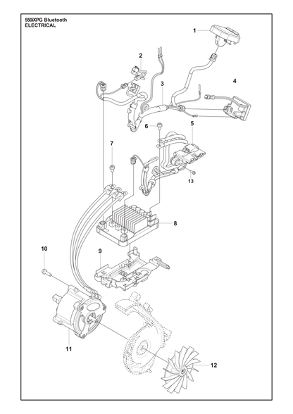 Husqvarna 546456701 onderdelentekening - positie 1