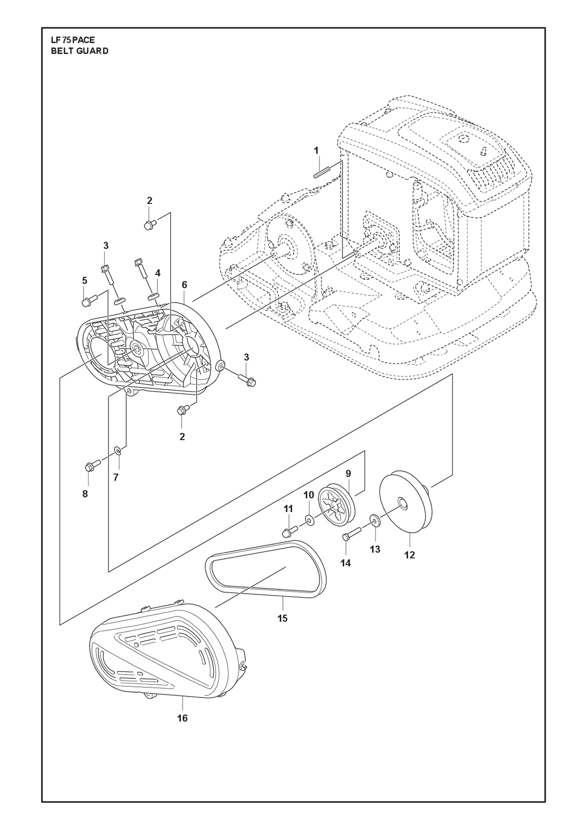Husqvarna 594960701 onderdelentekening - positie 16
