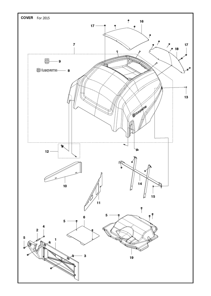 Husqvarna 585067701 onderdelentekening - positie 19