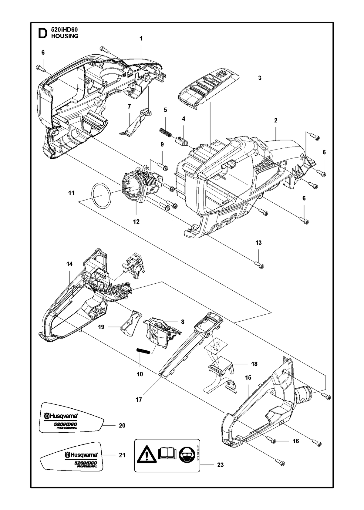 Husqvarna 581662905 onderdelentekening - positie 20
