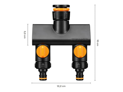 FISKARS Kraankoppeling 2-weg waterverdeler On/Off