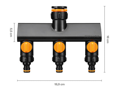 FISKARS Kraankoppeling 3-weg waterverdeler On/Off-keizers.nu
