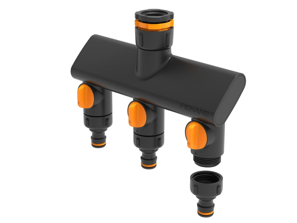 FISKARS Kraankoppeling 3-weg waterverdeler On/Off-keizers.nu
