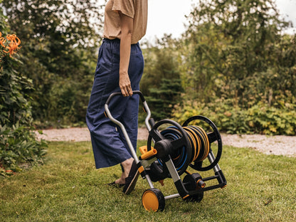 Fiskars Slanghaspel Manueel XL met wielen, incl. tuinslang-keizers.nu
