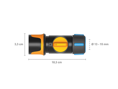 Fiskars Slangkoppeling On/Off 13-15 mm (1/2-5/8'')-keizers.nu