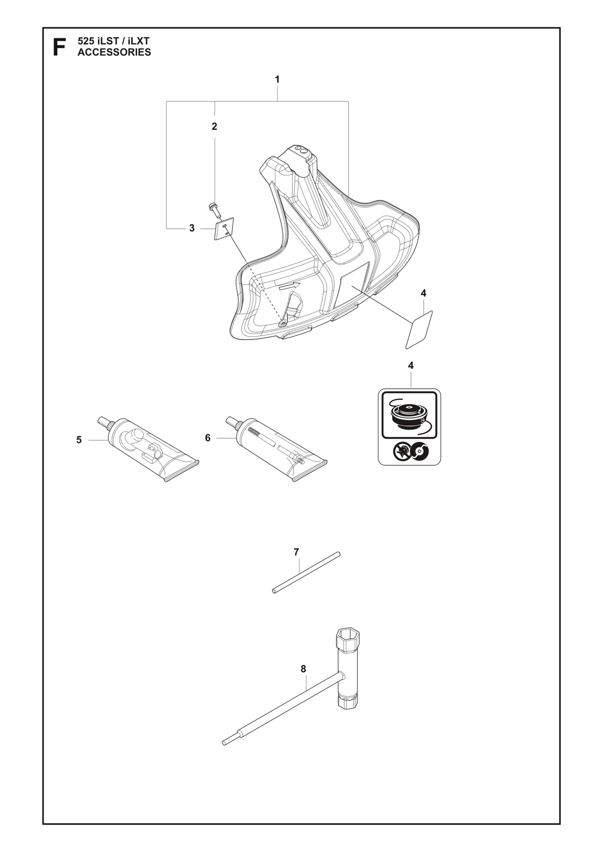 Husqvarna 588543703 onderdelentekening - positie 1
