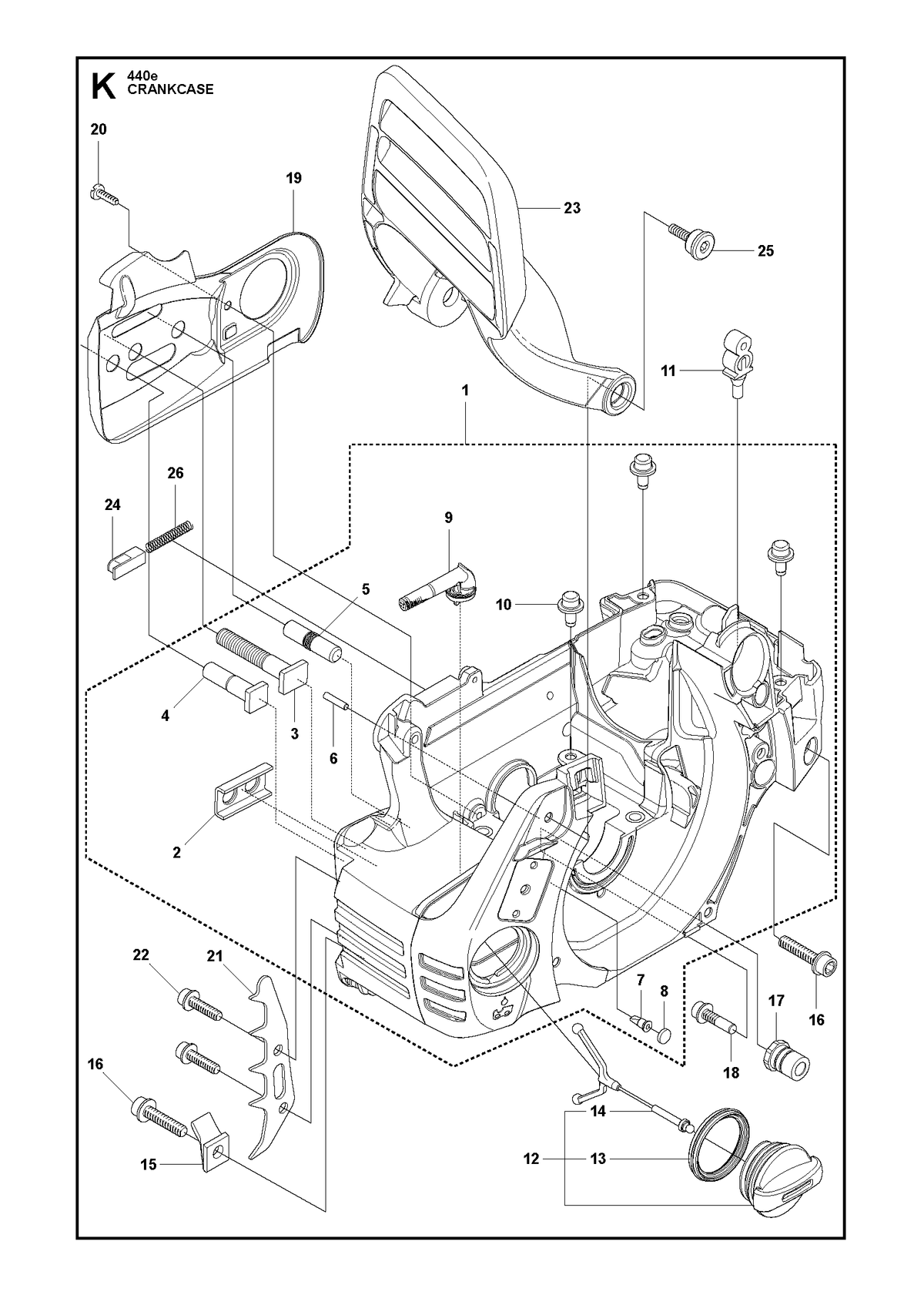Husqvarna 544932503 onderdelentekening - positie 1