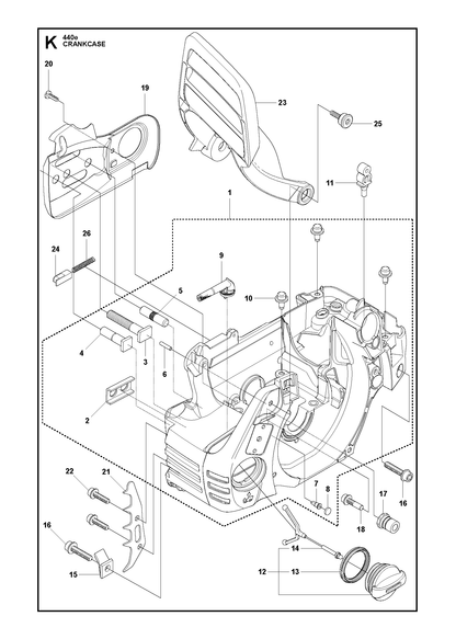 Husqvarna 544932503 onderdelentekening - positie 1