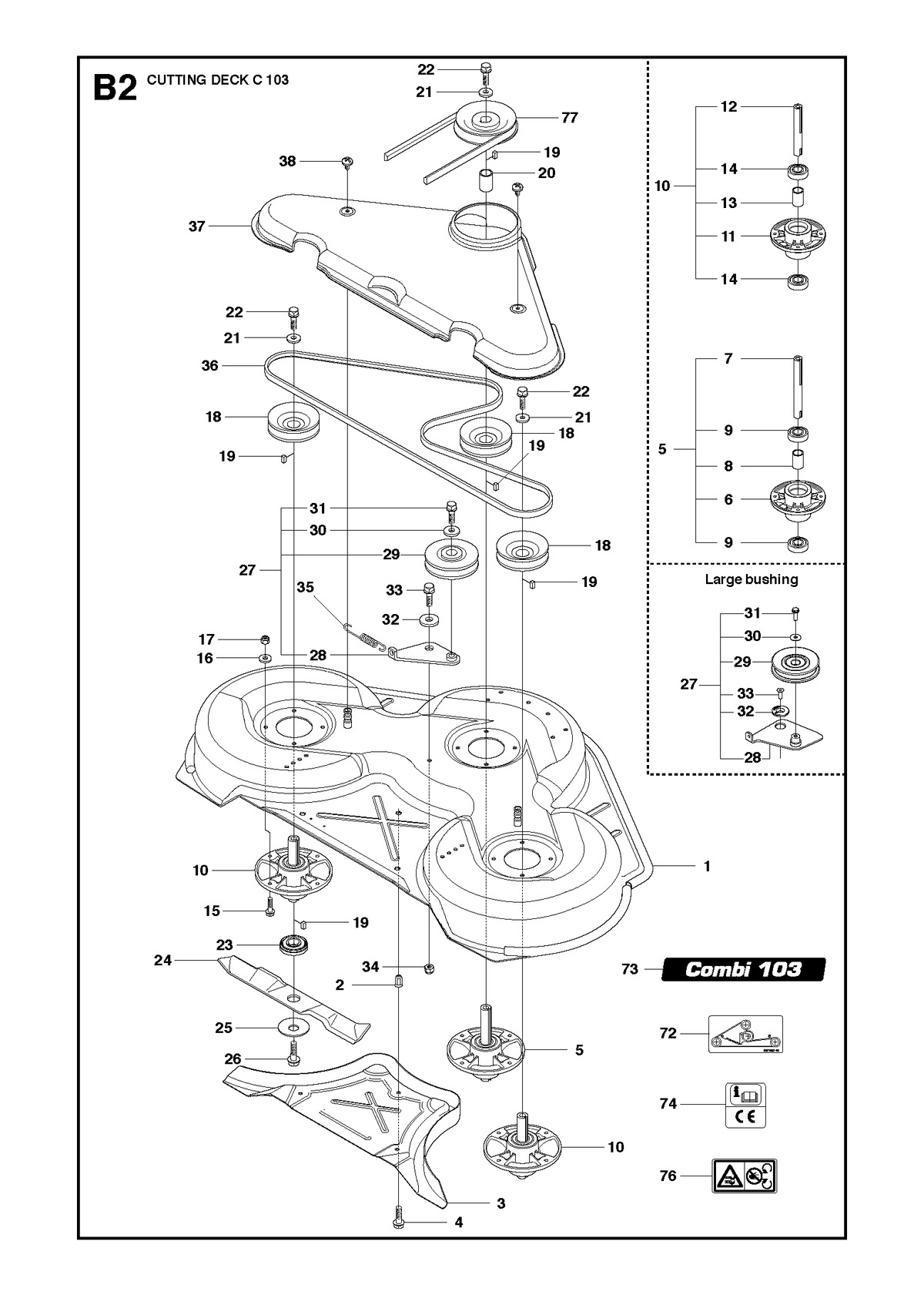Husqvarna 574210801 onderdelentekening - positie 1