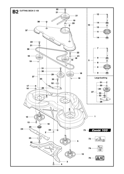 Husqvarna 574210801 onderdelentekening - positie 1