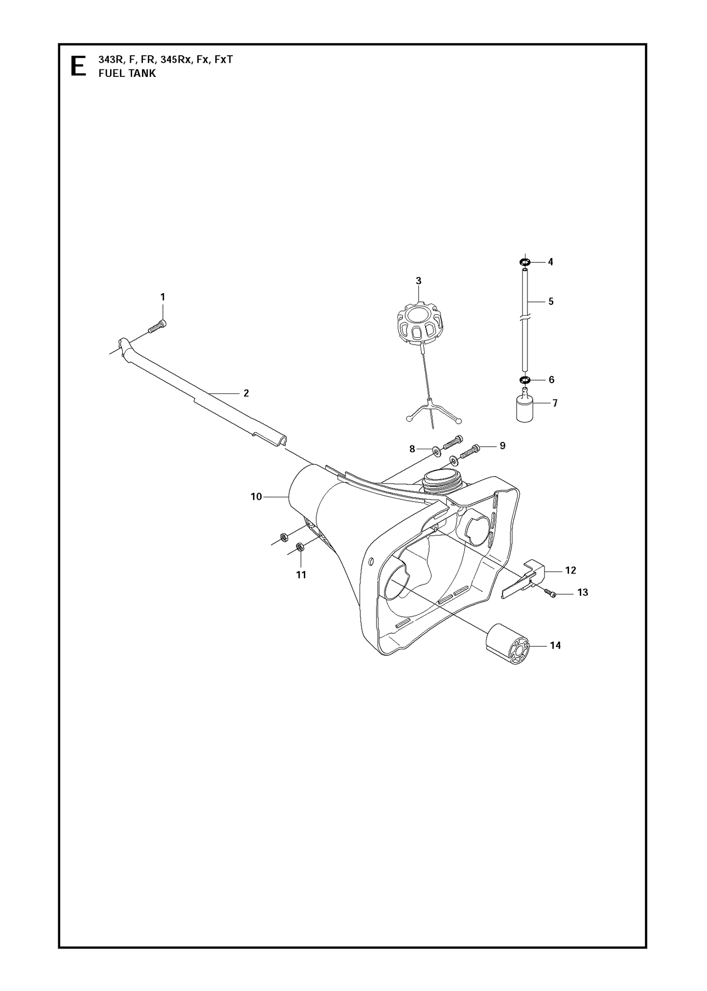 Husqvarna 502433301 onderdelentekening - positie 2