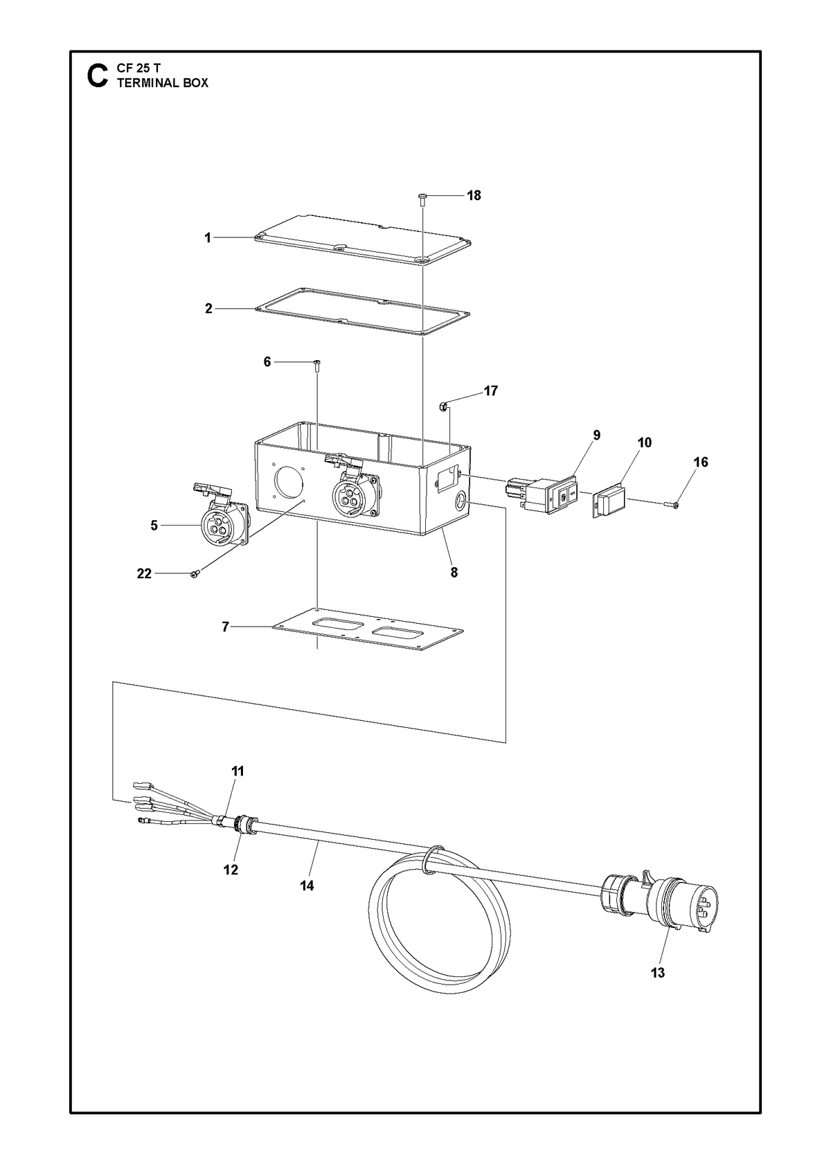 Husqvarna 594837802 onderdelentekening - positie 14