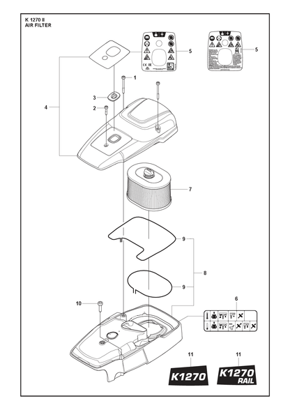 Husqvarna 544873803 onderdelentekening - positie 6