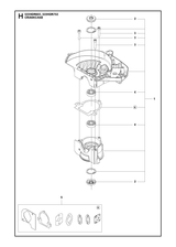 Husqvarna 597023601 onderdelentekening - positie 1