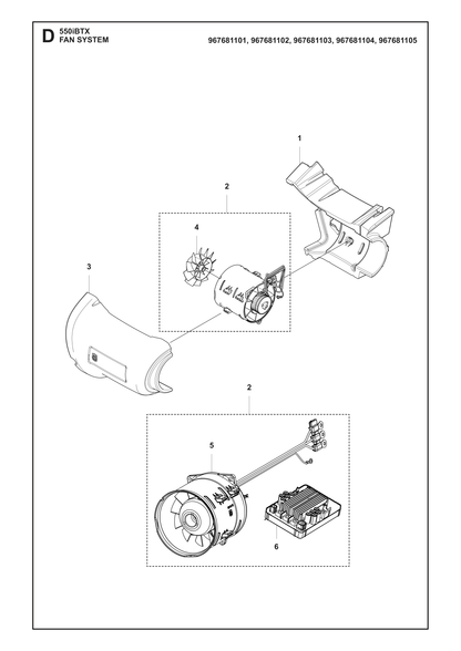 Husqvarna 529626301 onderdelentekening - positie 2