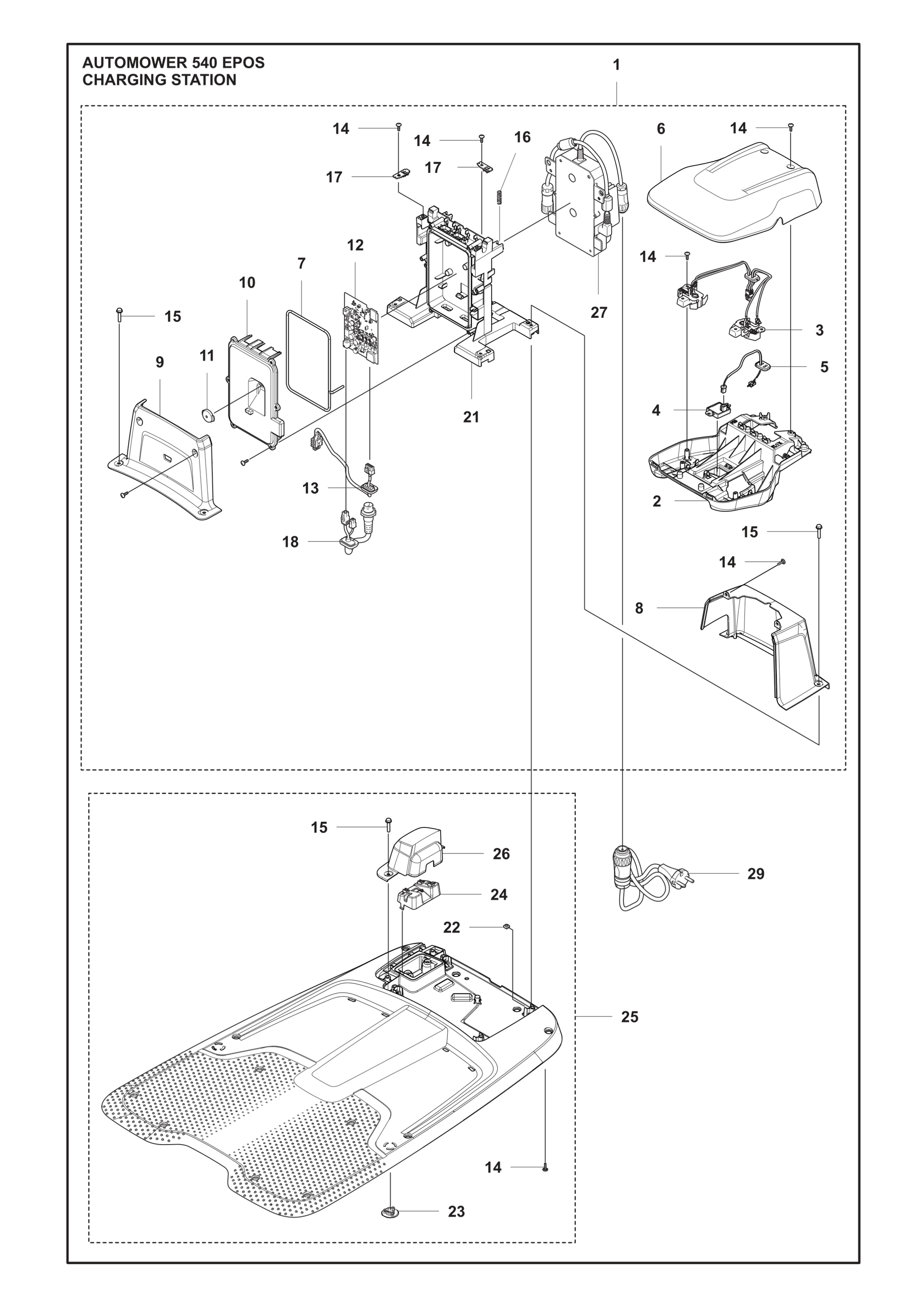 Husqvarna 503226601 onderdelentekening - positie 22