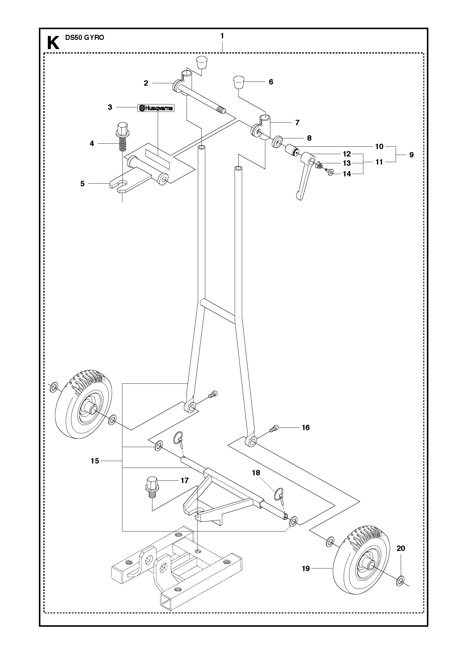Husqvarna 506407715 onderdelentekening - positie 9