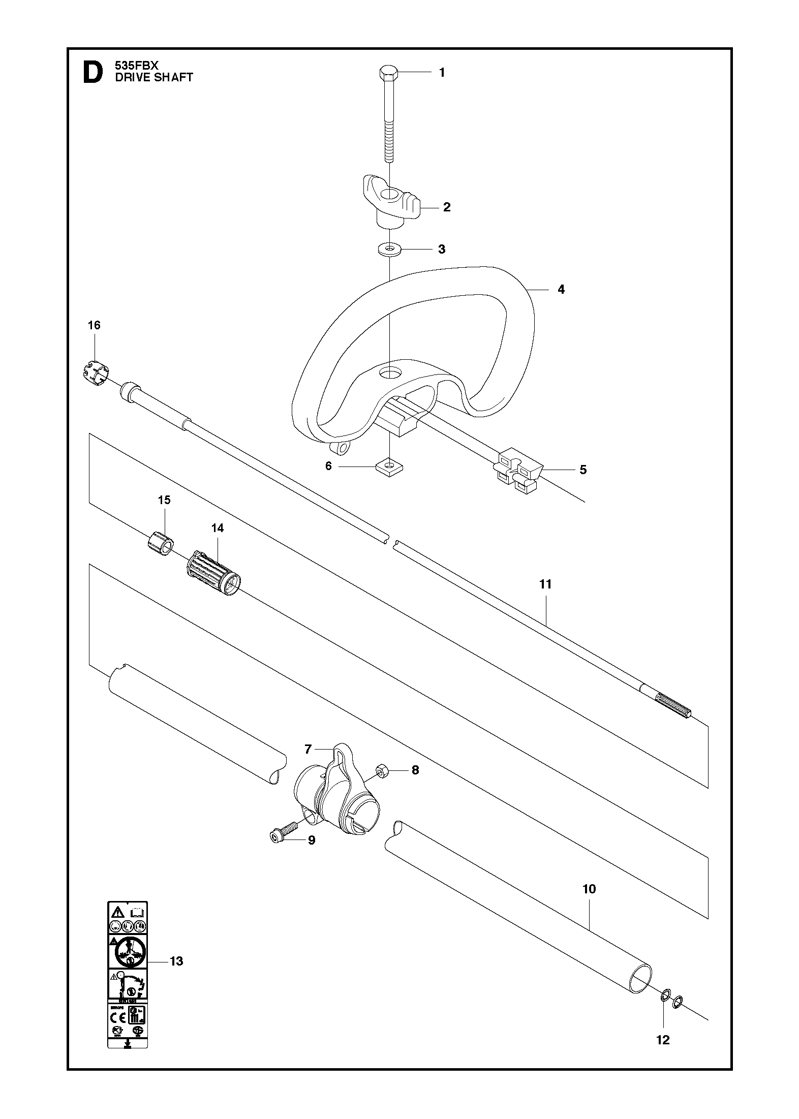 Husqvarna 503200303 onderdelentekening - positie 9