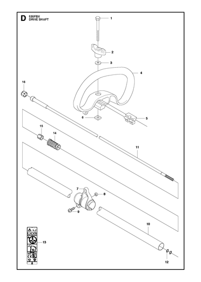 Husqvarna 503200303 onderdelentekening - positie 9